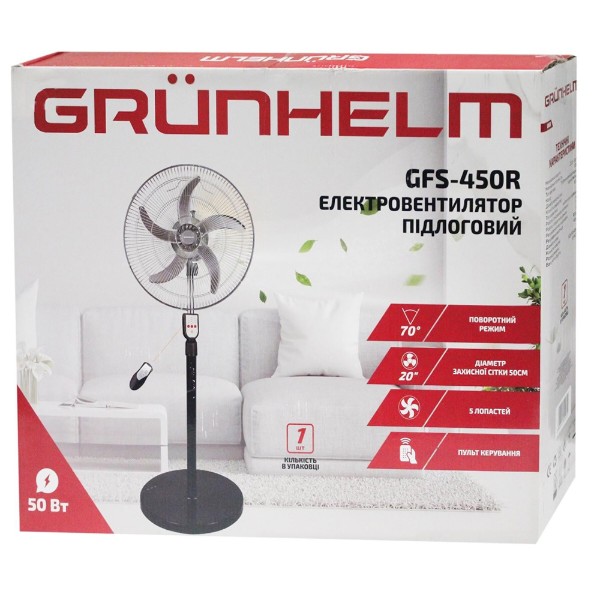 Фото - Вентилятор напольный Grunhelm GFS-450R